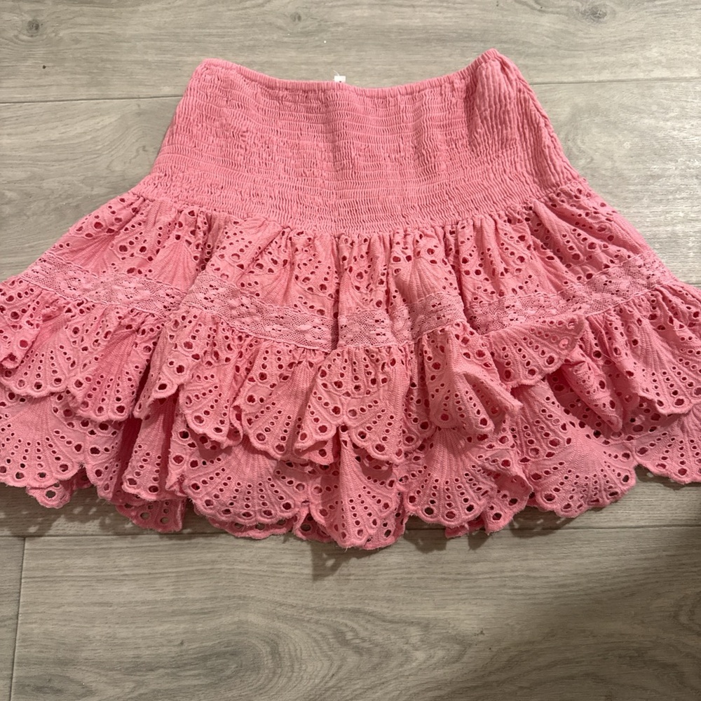 Place Nationale Pink Frilly Skirt